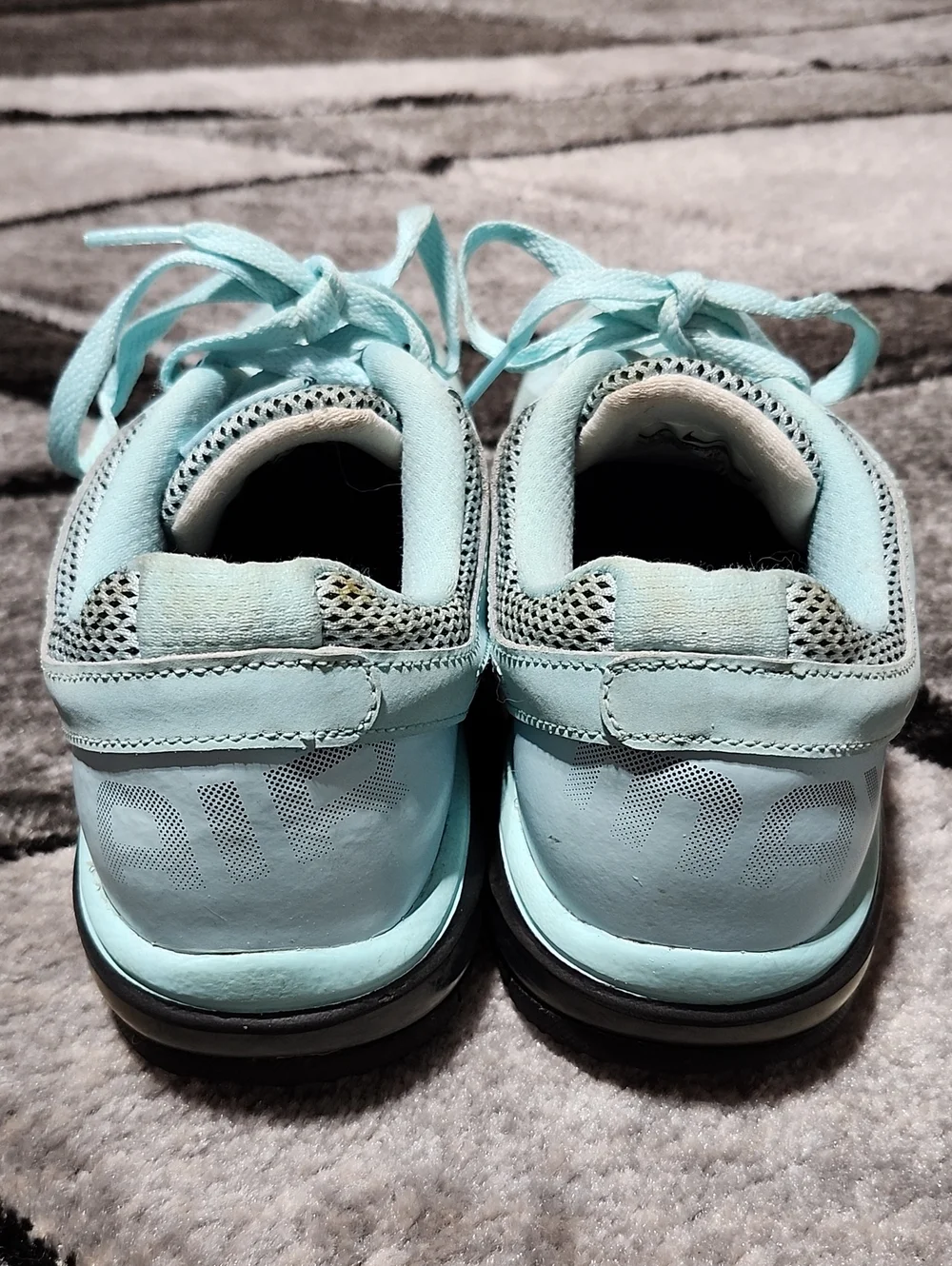 NIKE AIR MAX DEFY RN 2013 GLACIER ICE  BLUE BLACK SWOOSH ATHLETIC SHOES